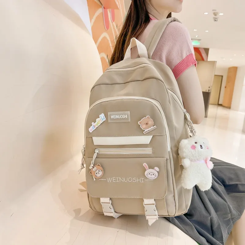 Schoolbag Ins Style Female Cute Korean High School Student Junior High School Student Primary School Student Three to Grade Five, Grade Six Backpack Backpack